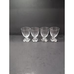 Vintage Tiffin Franciscan Du Jour‎ Set Of 4 Wine Glasses Goblets, 4.25"